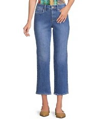 NYDJ Petite Size Marilyn Lift Tuck® Technology Straight Ankle Blanket Stitching Jeans
