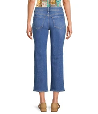 NYDJ Petite Size Marilyn Lift Tuck® Technology Straight Ankle Blanket Stitching Jeans