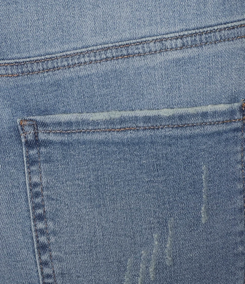 NYDJ Petite Size Marilyn Stretch Denim Straight Leg Ankle Length Paneled Seam Jeans