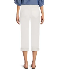 NYDJ Petite Size Marilyn Stretch Denim Straight Leg Capri Jeans