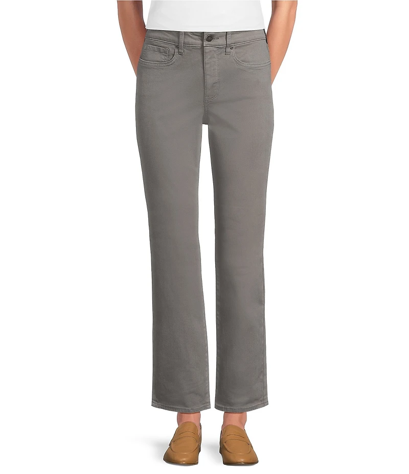 NYDJ Petite Size Marilyn Stretch Denim Straight Leg High Rise Jeans