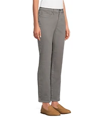 NYDJ Petite Size Marilyn Stretch Denim Straight Leg High Rise Jeans