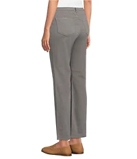 NYDJ Petite Size Marilyn Stretch Denim Straight Leg High Rise Jeans