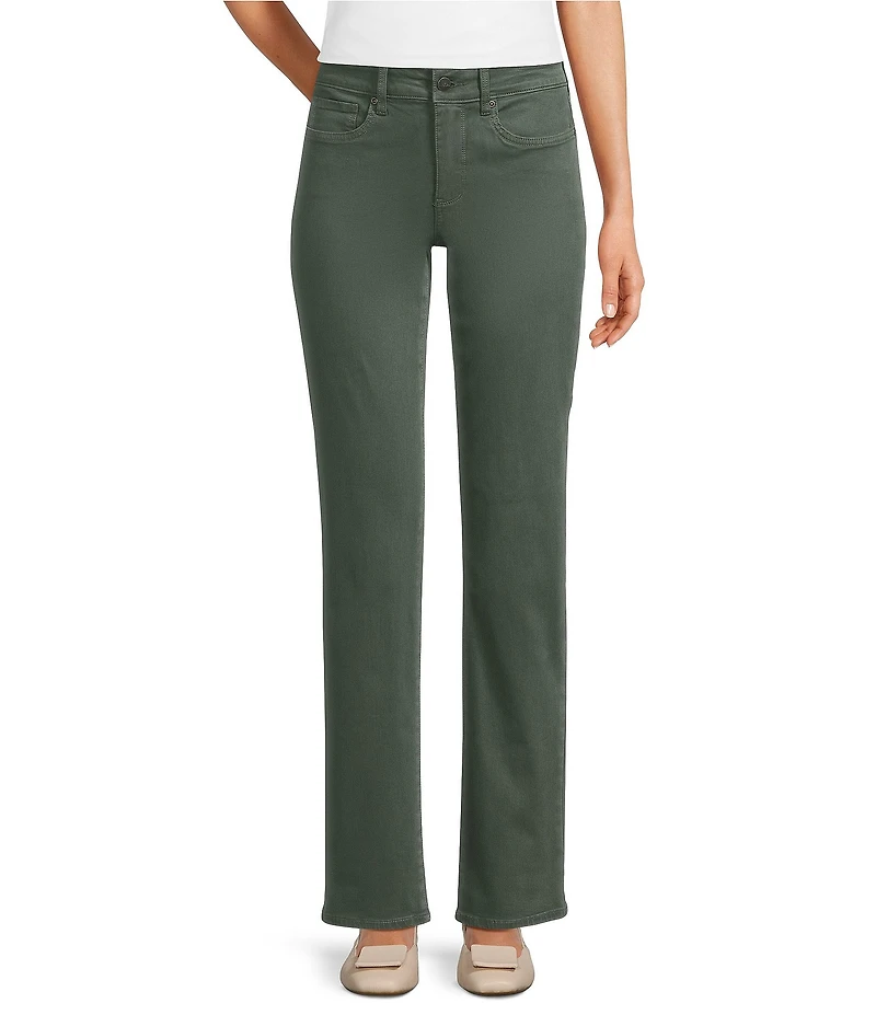 NYDJ Petite Size Marilyn Stretch Denim Straight Leg High Rise Jeans
