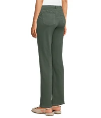 NYDJ Petite Size Marilyn Stretch Denim Straight Leg High Rise Jeans