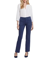 NYDJ Petite Size Marilyn Stretch Denim Utility Pocketed Straight Leg Jeans