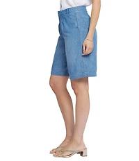 NYDJ Petite Size Relaxed High-Rise Bermuda Shorts
