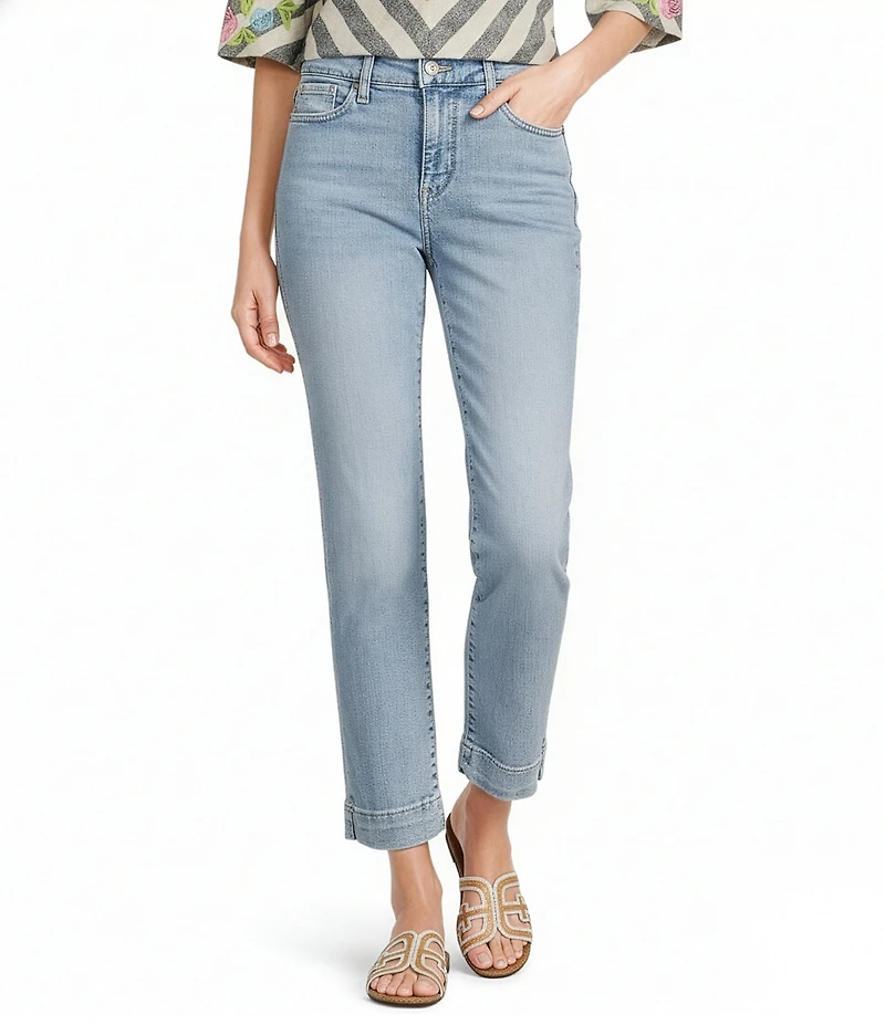 NYDJ Petite Size Sheri Lift Tuck® Technology Stretch Denim Slim Straight Ankle Jeans