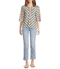 NYDJ Petite Size Sheri Lift Tuck® Technology Stretch Denim Slim Straight Ankle Jeans