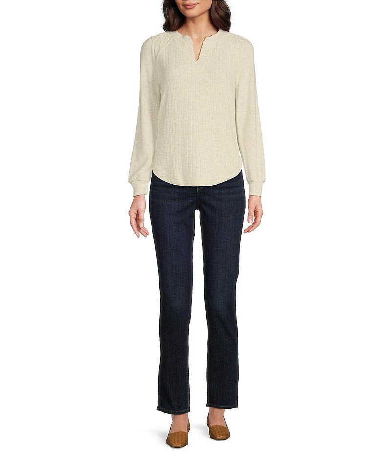 NYDJ Petite Size Sheri Slim Mid Rise Stretch Denim Jeans