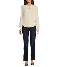 NYDJ Petite Size Sheri Slim Mid Rise Stretch Denim Jeans