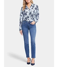 NYDJ Petite Size Sheri Slim Mid Rise Stretch Denim Jeans