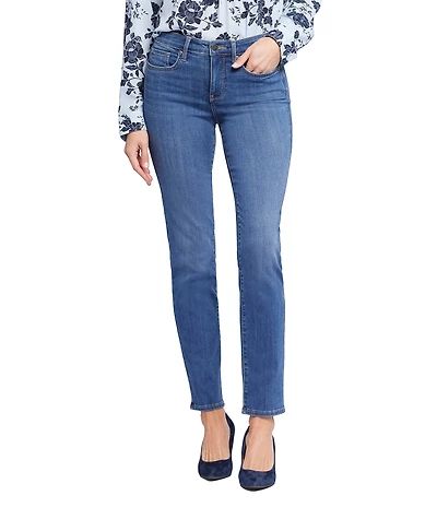 NYDJ Petite Size Sheri Slim Mid Rise Stretch Denim Jeans