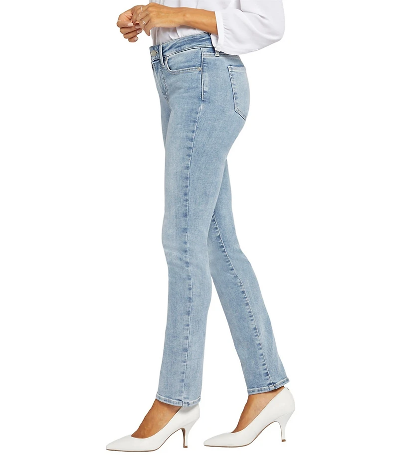 NYDJ Petite Size Sheri Slim Tonal Stitch High Rise Jeans