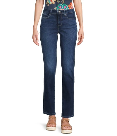 NYDJ Petite Size Sheri Slim Tonal Stitch High Rise Jeans