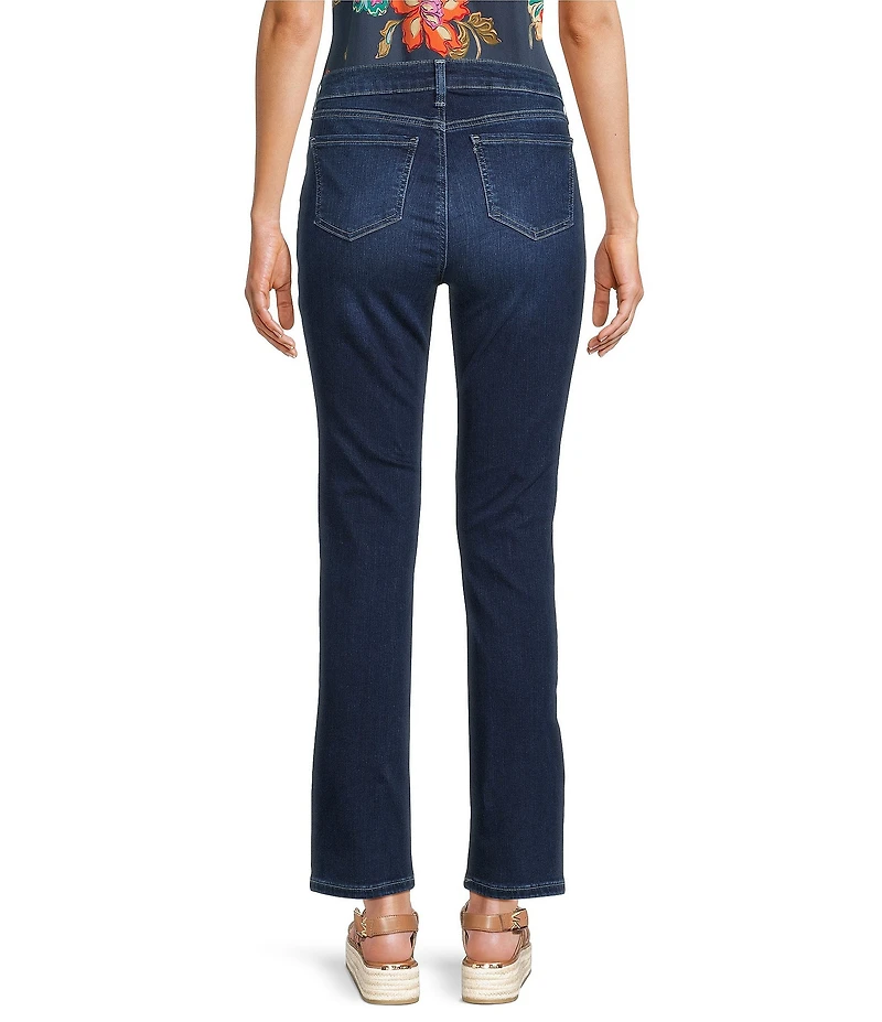 NYDJ Petite Size Sheri Slim Tonal Stitch High Rise Jeans