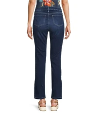 NYDJ Petite Size Sheri Slim Tonal Stitch High Rise Jeans