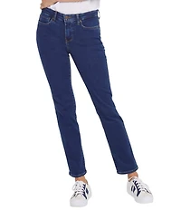 NYDJ Petite Size Sheri Slim Tonal Stitch High Rise Jeans