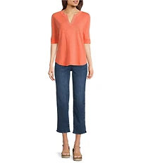 NYDJ Petite Size Straight Leg Ankle Jeans