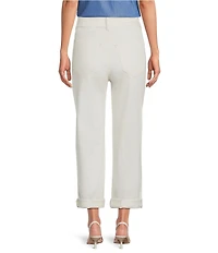 NYDJ Petite Size Stretch Denim Lift Tuck® Technology Straight Leg Cropped Jeans