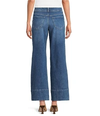 NYDJ Petite Size Teresa Double Button Wide Leg Jeans