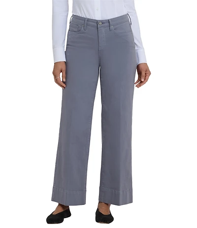 NYDJ Petite Size Teresa Lift Tuck® Stretch Denim Wide Leg Ankle Length Jeans