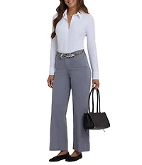 NYDJ Petite Size Teresa Lift Tuck® Stretch Denim Wide Leg Ankle Length Jeans