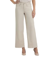 NYDJ Petite Size Teresa Lift Tuck® Stretch Denim Wide Leg Ankle Length Jeans