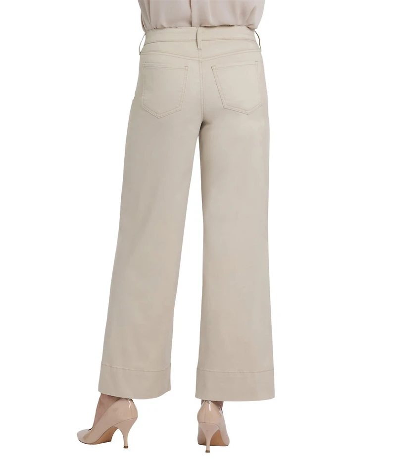 NYDJ Petite Size Teresa Lift Tuck® Stretch Denim Wide Leg Ankle Length Jeans