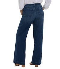 NYDJ Petite Size Teresa Lift Tuck® Technology Stretch Denim Wide Leg Jeans