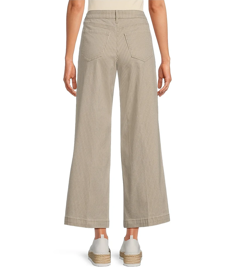 NYDJ Petite Size Teresa Lift Tuck® Technology Hidden Lodge Stripe Wide-Leg Trouser Ankle Jeans