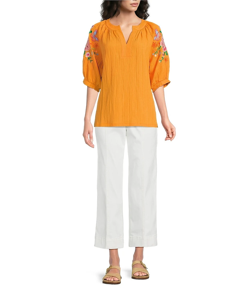 NYDJ Petite Size Teresa Lift Tuck® Technology Wide Leg Ankle Jeans