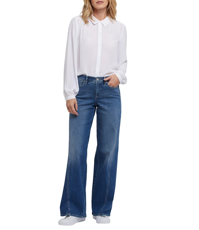 NYDJ Petite Size Teresa Lift Tuck® Technology Wide Leg Denim Jeans