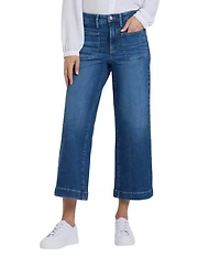 NYDJ Petite Size Teresa Lift Tuck® Technology Stretch Denim High Rise Wide Leg Ankle Jeans