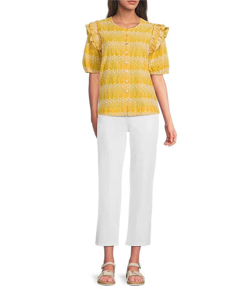 NYDJ PiperLift Tuck® Cropped Straight Leg Jeans