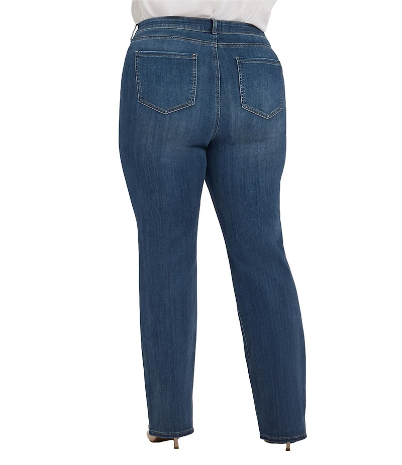 NYDJ Plus Size Barbara Stretch Denim High Rise Bootcut Jeans