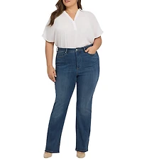 NYDJ Plus Size Barbara Stretch Denim High Rise Bootcut Jeans