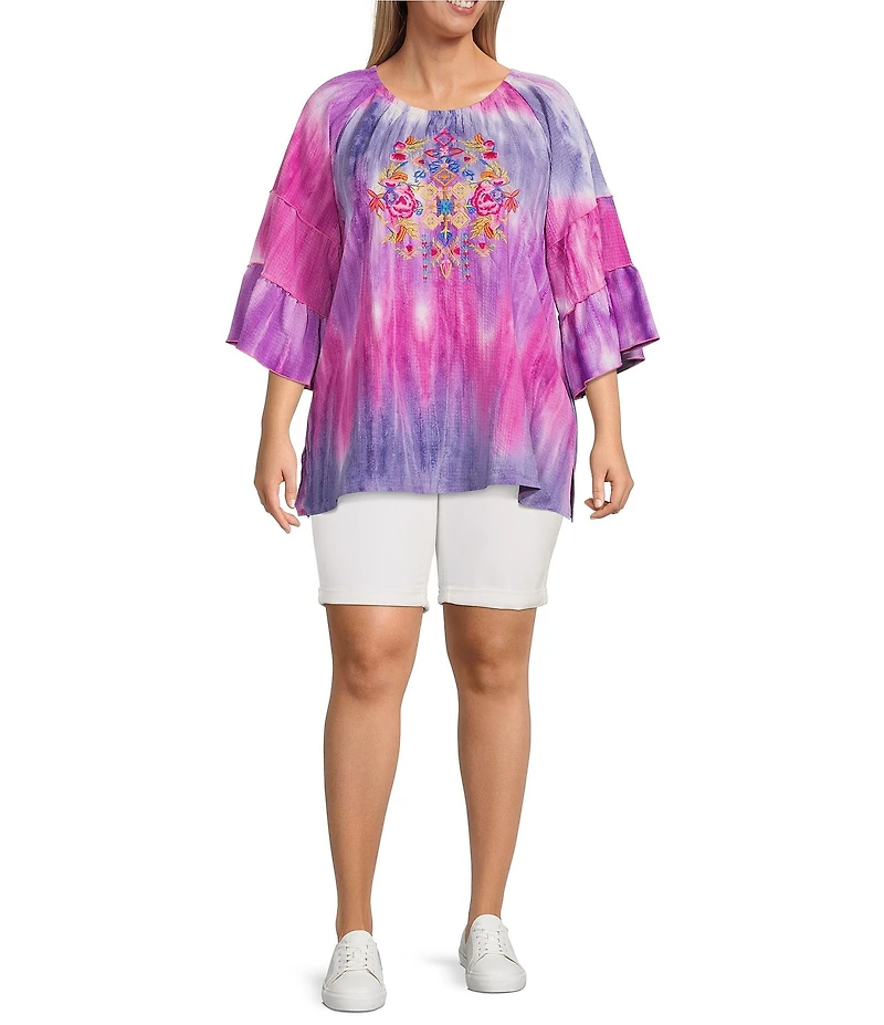 NYDJ Plus Size Briella Rolled Cuff Denim Shorts