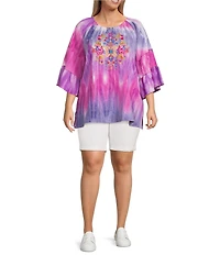 NYDJ Plus Size Briella Rolled Cuff Denim Shorts