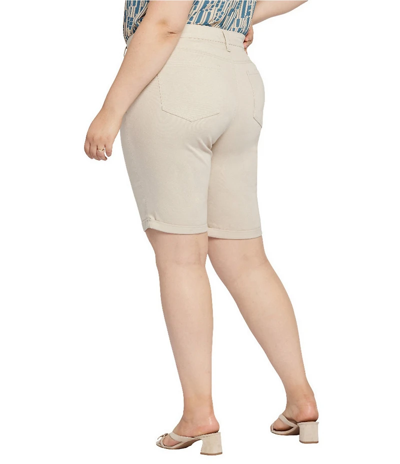 NYDJ Plus Size Briella Rolled Cuff Denim Shorts