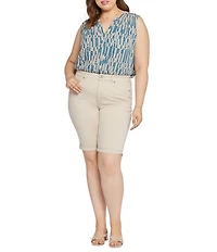 NYDJ Plus Size Briella Rolled Cuff Denim Shorts