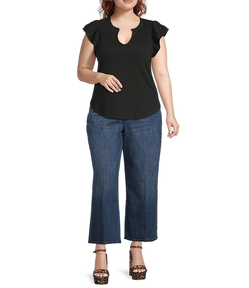 NYDJ Plus Size Brodi Lift Tuck® Technology Wide Leg Pull-On Denim Jeans