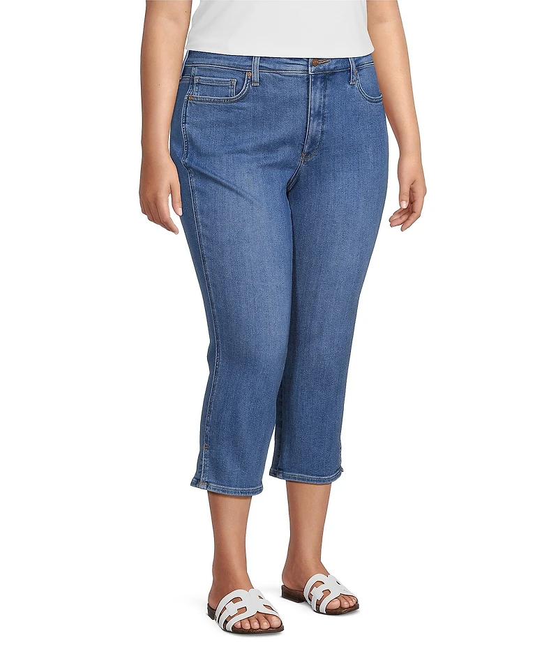 NYDJ Plus Size Chloe Capri Side Slit Jeans