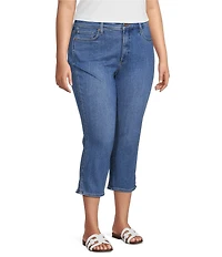 NYDJ Plus Size Chloe Capri Side Slit Jeans
