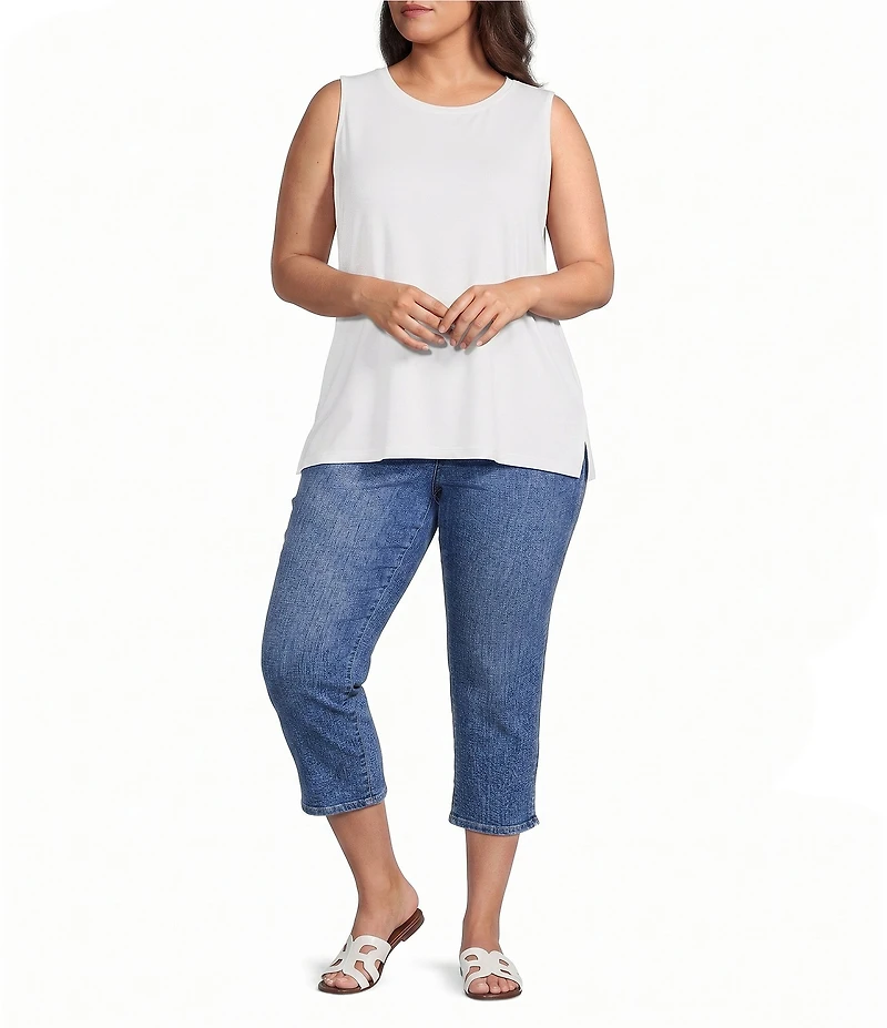 NYDJ Plus Size Chloe Capri Side Slit Jeans