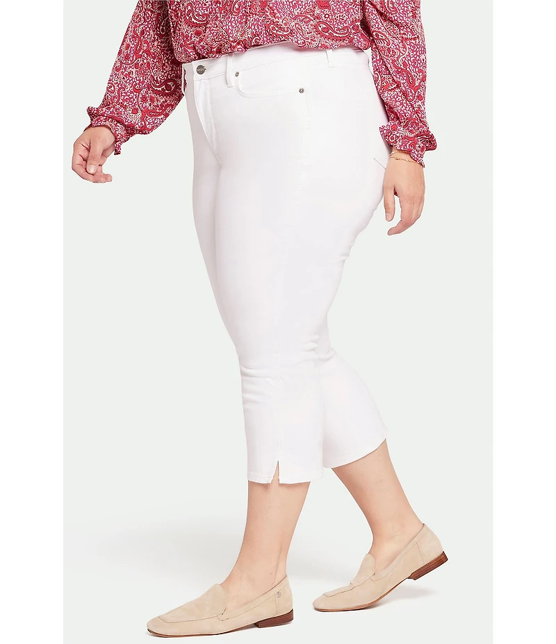 NYDJ Plus Size Chloe Side Slit Hem Capri Denim Jeans