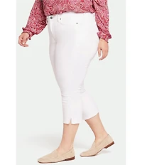 NYDJ Plus Size Chloe Side Slit Hem Capri Denim Jeans