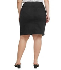 NYDJ Plus Size Hollywood High Waisted 4-Pocket Style Pencil Denim Skirt