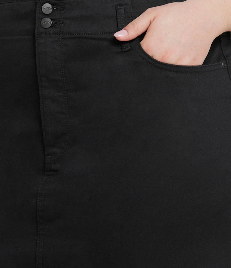 NYDJ Plus Size Hollywood High Waisted 4-Pocket Style Pencil Denim Skirt