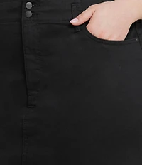 NYDJ Plus Size Hollywood High Waisted 4-Pocket Style Pencil Denim Skirt